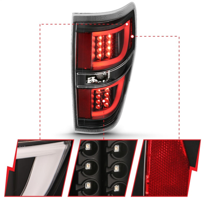 Load image into Gallery viewer, ANZO 2009-2013 Ford F-150 LED Taillights Black
