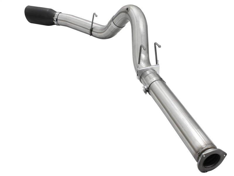 Load image into Gallery viewer, aFe Atlas Exhausts 5in DPF-Back Aluminized Steel Exhaust Sys 2015 Ford Diesel V8 6.7L (td) Black Tip
