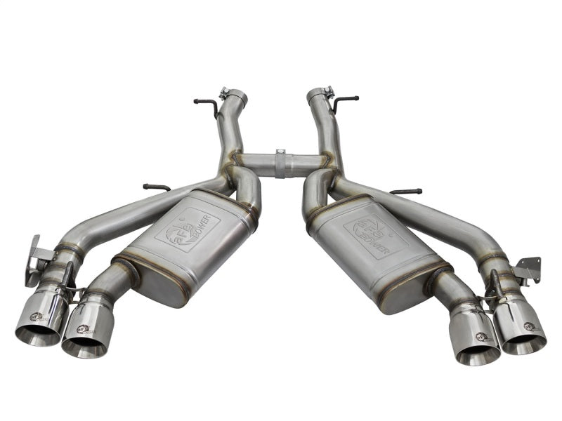 Load image into Gallery viewer, aFe MACHForce XP 3in 304 SS Axle-Back Dual Exhaust (NPP) w/ Polished Tips 16-17 Camaro SS V8-6.2L
