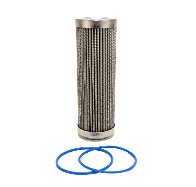 Load image into Gallery viewer, Fuelab 100 Micron Stainless Steel Replacement Element - 6in w/2 O-Rings &amp; Instructions
