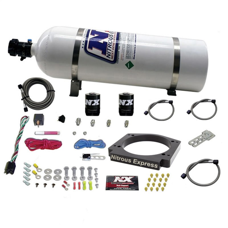 Load image into Gallery viewer, Nitrous Express GM LS 112mm Adapter Plate Kit (100-400HP) w/ 15LB Bottle
