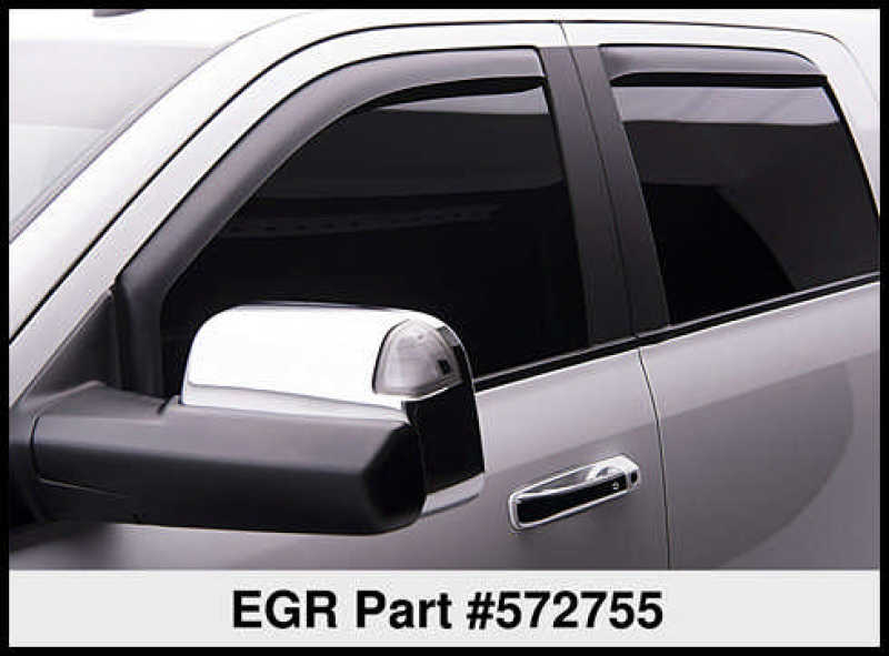 Load image into Gallery viewer, EGR 09-13 Dodge Ram 1500/2500/3500 Crew Cab In-Channel Window Visors - Set of 4 - Matte (572755)
