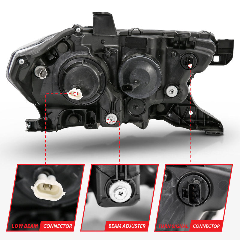 Load image into Gallery viewer, ANZO 2016-2017 Toyota Tacoma Projector Headlights w/ Plank Style Switchback Black w/ Amber

