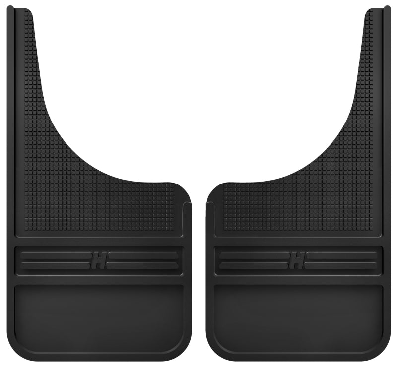 Load image into Gallery viewer, Husky Liners Universal 12in Wide Black Rubber Front Mud Flaps w/o Weight
