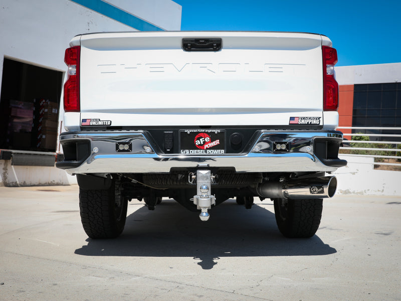 Load image into Gallery viewer, aFe Large Bore-HD 5 IN 409 SS DPF-Back Exhaust System w/Polished Tip 20-23 GM Truck V8-6.6L
