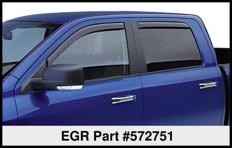 Load image into Gallery viewer, EGR 09+ Dodge Ram Pickup Crew Cab In-Channel Window Visors - Set of 4 (572751)
