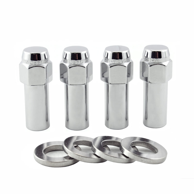 Load image into Gallery viewer, McGard Hex Lug Nut (X-Long Shank - 1.365in.) 1/2-20 / 13/16 Hex / 2.27in. Length (4-Pack) - Chrome
