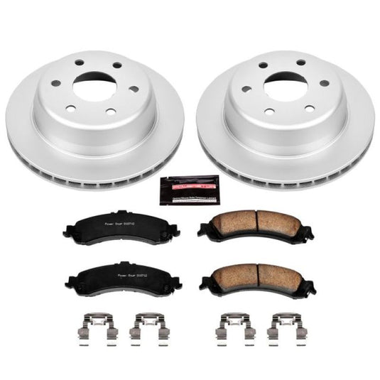 Power Stop 02-06 Cadillac Escalade Rear Z17 Evolution Geomet Coated Brake Kit