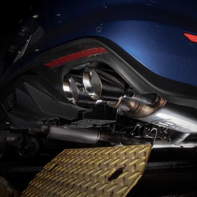 Load image into Gallery viewer, Stainless Works 2018+ Ford Mustang GT 3in Redline Series Catback X-Pipe w/Active Valves &amp; Quad Tips
