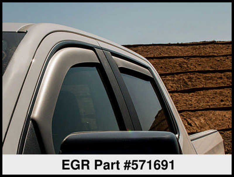 Load image into Gallery viewer, EGR 2019 Chevy 1500 Crew Cab In-Channel Window Visors - Dark Smoke
