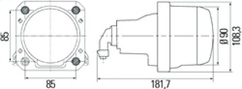 Load image into Gallery viewer, Hella 90mm Bi-Halogen / Bi-Xenon V2 Shutter Pigtail
