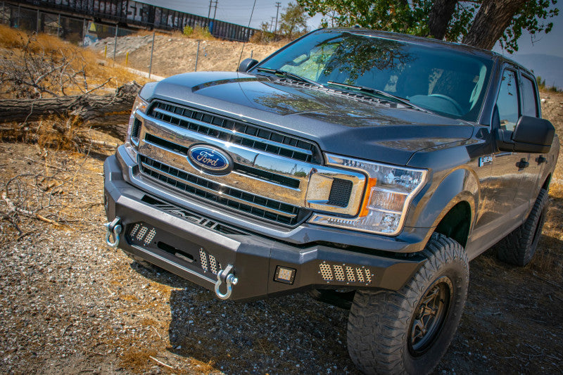 Load image into Gallery viewer, DV8 Offroad 2018+ Ford F-150 Front Bumper w/ Light Holes
