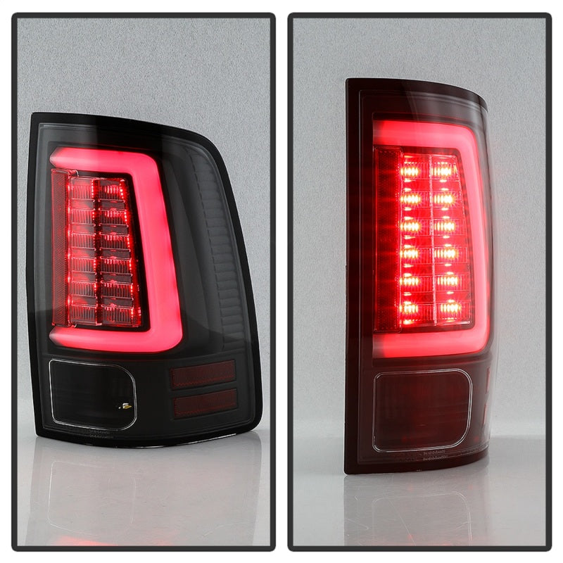 Load image into Gallery viewer, Spyder Dodge Ram 2013-2014 Light Bar LED Tail Lights - All Black ALT-YD-DRAM13V2-LED-BKV2
