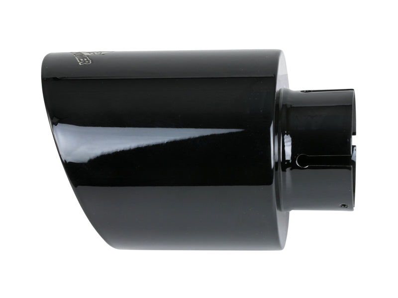 Load image into Gallery viewer, aFe Takeda 409 SS Clamp-On Exhaust Tip 2.5in. Inlet / 4.5in. Outlet / 7in. L - Black

