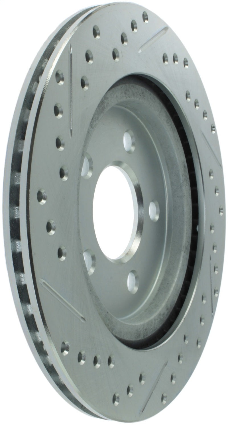Load image into Gallery viewer, StopTech Select Sport 05-10 Ford Mustang GT Slotted and Drilled Rear Left Rotor
