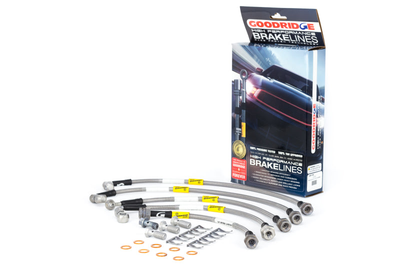 Load image into Gallery viewer, Goodridge 04-06 Cadillac CTS-V (w/Brembo Brakes) Stainless Steel Brake Line Kit
