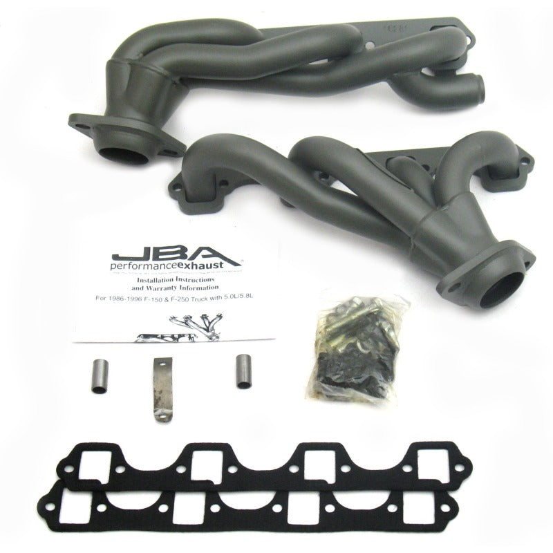 Load image into Gallery viewer, JBA 87-96 Ford F-150 5.8L SBF 1-5/8in Primary Ti Ctd Cat4Ward Header
