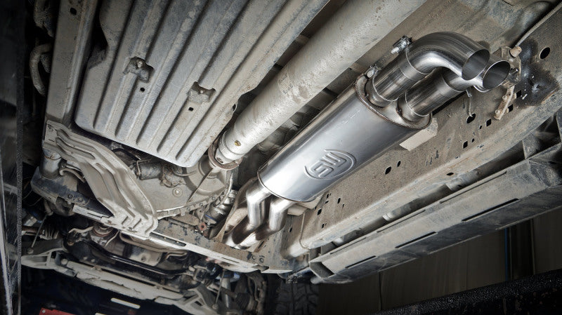 Load image into Gallery viewer, Stainless Works 2011-14 Ford F-150 Raptor Exhaust X-Pipe Resonator Dump In Front Of Rear Axle
