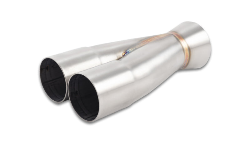 Load image into Gallery viewer, Vibrant 2-1 SS Merge Collector 1.875in Inlet I.D. x 2.50in Outlet O.D. 7.75in Overall Length
