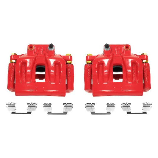 Power Stop 12-17 Chrysler 300 Front Red Calipers w/Brackets - Pair