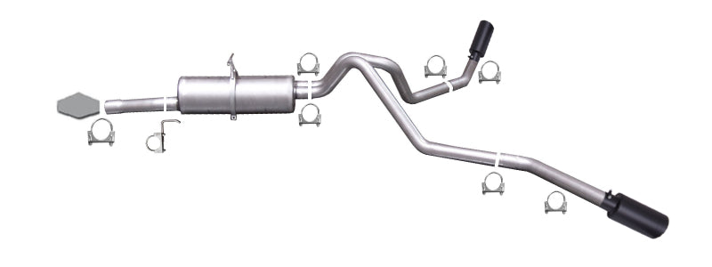 Load image into Gallery viewer, Gibson 99-04 Ford F-250 Super Duty Lariat 6.8L 2.5in Cat-Back Dual Extreme Exhaust - Black Elite
