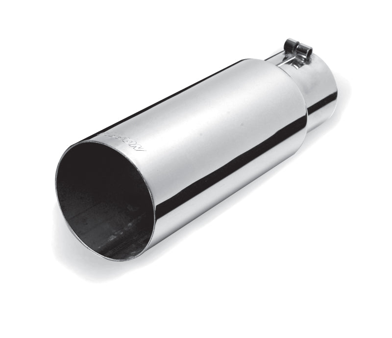 Load image into Gallery viewer, Gibson Round Single Wall Straight-Cut Tip - 3.5in OD/2.75in Inlet/12in Length - Stainless
