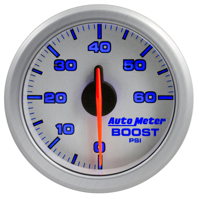 Load image into Gallery viewer, Autometer Airdrive 2-1/6in Boost Gauge 0-60 PSI - Silver
