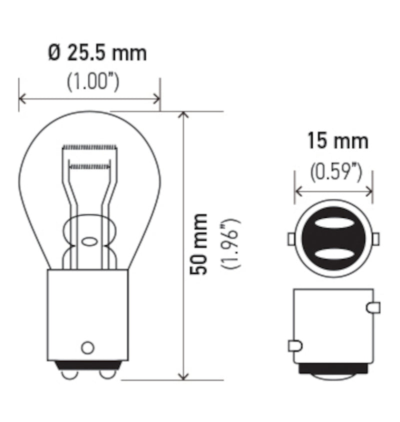 Load image into Gallery viewer, Hella Bulb 1034 12V 23/8W BAY15D S8
