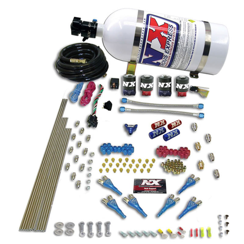 Load image into Gallery viewer, Nitrous Express Pro-Shk/Alc 4 Solenoids Nitrous Kit (250-650HP) w/10lb Bottle
