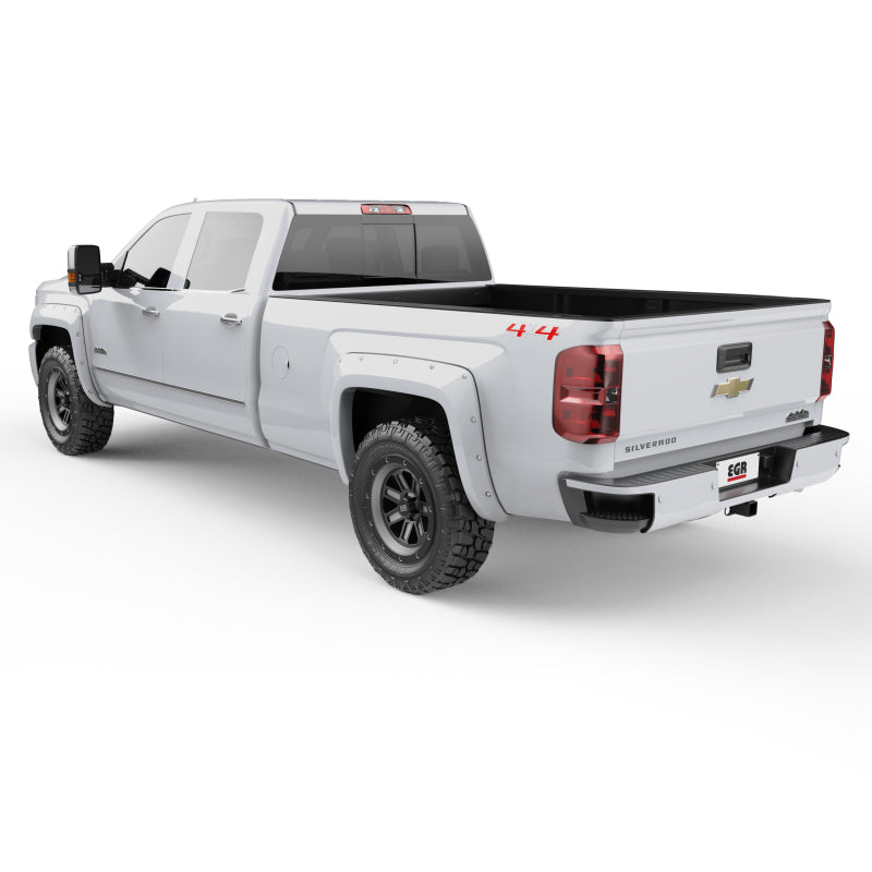 Load image into Gallery viewer, EGR 14+ Chev Silverado 6-8ft Bed Bolt-On Look Color Match Fender Flares - Set - Summit White
