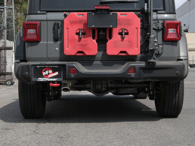 Load image into Gallery viewer, aFe MACH Force-Xp Axle-Back Exhaust System w/Polished Tip 18-20 Jeep Wrangler L4-2.0T / V6-3.6L
