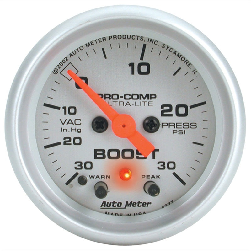 Load image into Gallery viewer, Autometer Ultra-Lite 52mm 30 PSI Electronic Boost Gauge
