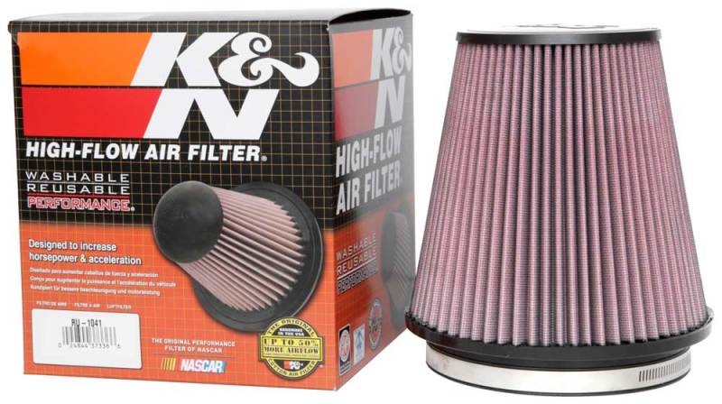 Load image into Gallery viewer, K&amp;N Universal Clamp-On Air Filter 6in FLG / 7-1/2in B / 5in T / 7-1/2in H
