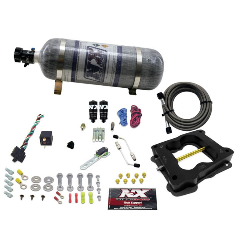 Load image into Gallery viewer, Nitrous Express Q-Jet/Holley Spread Bore Hitman Plus Nitrous Kit w/Composite Bottle
