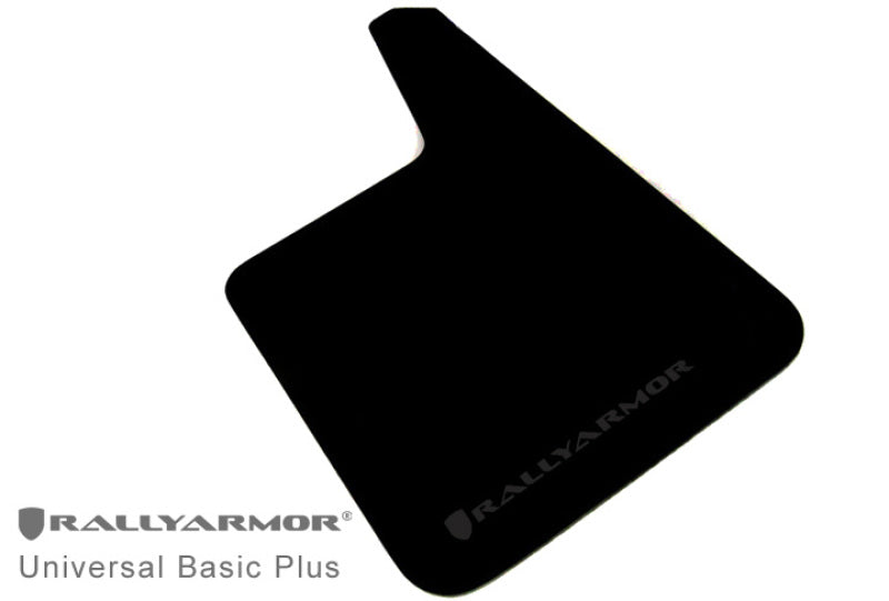 Load image into Gallery viewer, Rally Armor Universal Fit (No Hardware) Basic Plus Black Mud Flap w/ Black Logo

