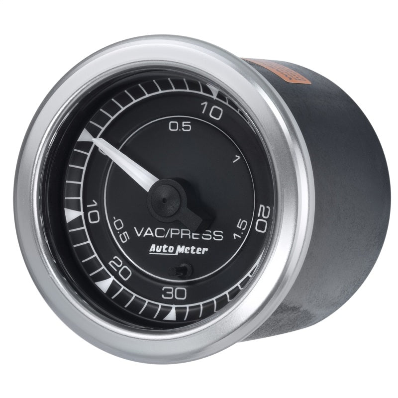Load image into Gallery viewer, Autometer Chrono 2-1/16in 30INHG-30PSI Vaccum/Boost Gauge
