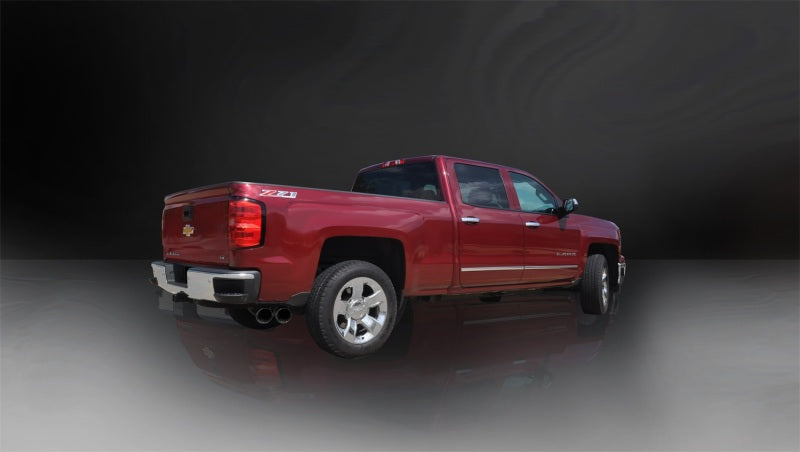 Load image into Gallery viewer, Corsa 2014-19 Sierra/Silverado 1500 Crew/Dbl / Short/Std. Bed 6.2L V8 Black Sport Single SideCB Exht
