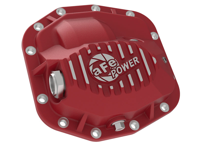 Load image into Gallery viewer, aFe Pro Series Front Differential Cover Red 2018+ Jeep Wrangler (JL) V6 3.6L (Dana M186)
