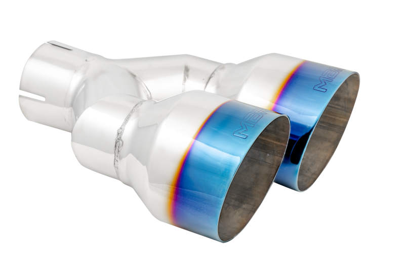 Load image into Gallery viewer, MBRP Burnt End Tip 2.5 ID Dual 4 OD Out 9.5 length Single wall 304 Stainless Steel Driver Side
