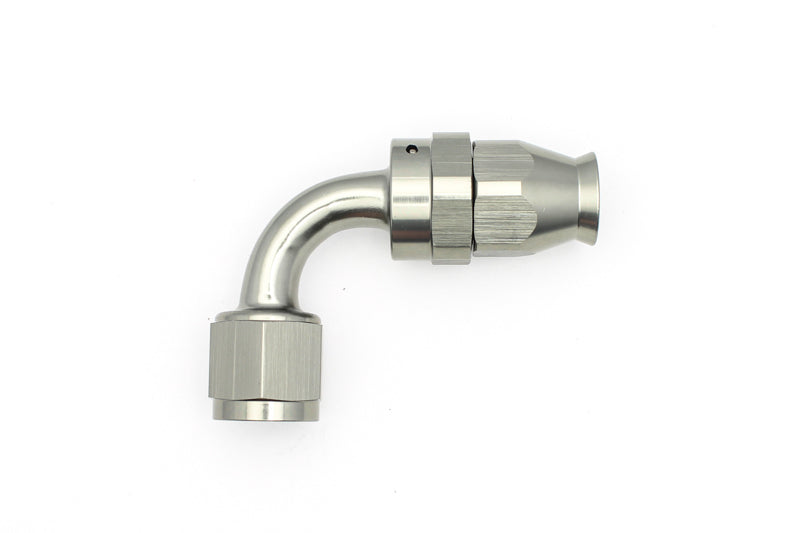 Load image into Gallery viewer, DeatschWerks 8AN Female Swivel 90-Degree Hose End PTFE (Incl. 1 Olive Insert)
