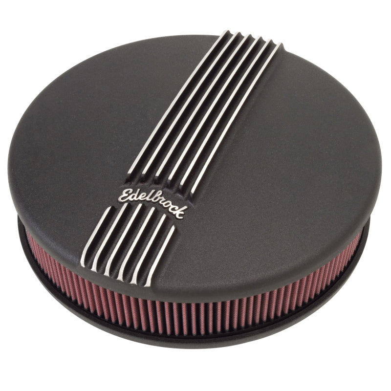 Load image into Gallery viewer, Edelbrock Air Cleaner Classic Series Round Aluminum Top Cloth Element 14In Dia X 3 9In Black
