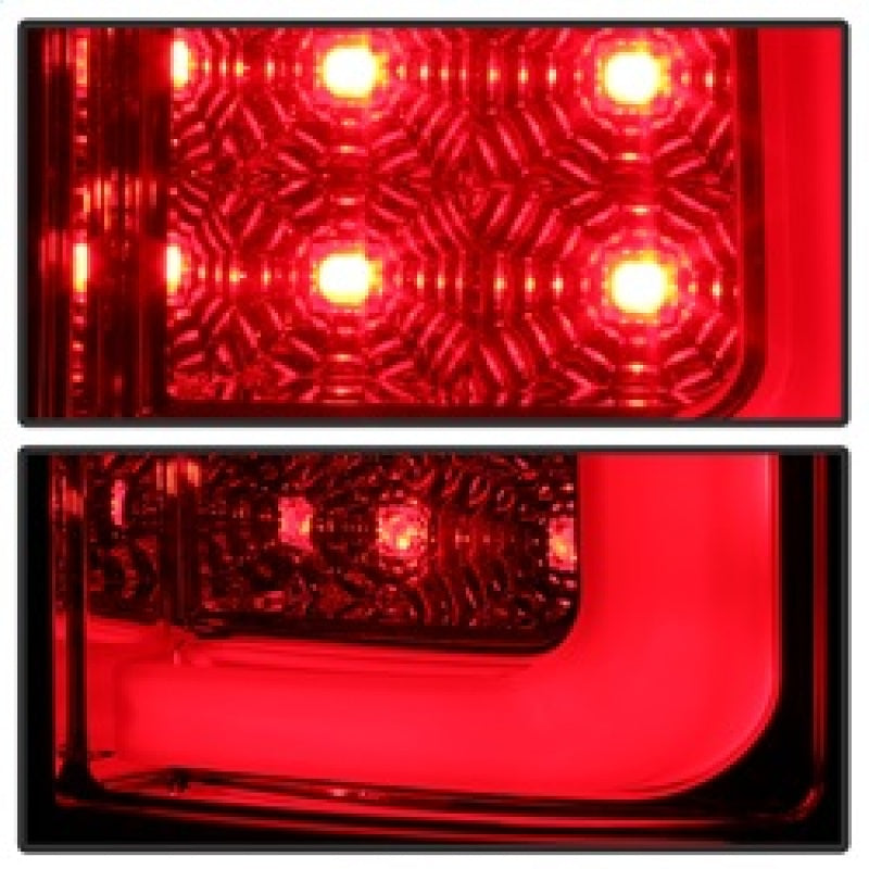 Load image into Gallery viewer, Spyder 07-13 GMC Sierra 1500 V2 Light Bar LED Tail Lights - Red Clear (ALT-YD-GS07V2-LBLED-RC)
