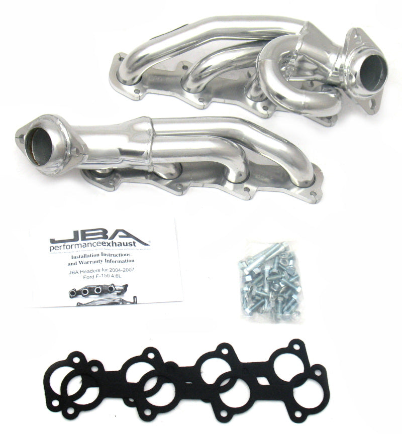 Load image into Gallery viewer, JBA 04-08 Ford F-150 4.6L 2V 1-1/2in Primary Silver Ctd Cat4Ward Header
