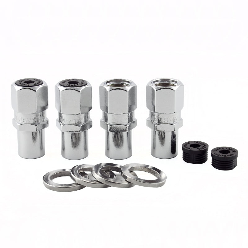 Load image into Gallery viewer, McGard Hex Lug Nut (Drag Racing Reg. Shank) M12X1.5 / 13/16 Hex / 1.86in. Length (4-Pack) - Chrome
