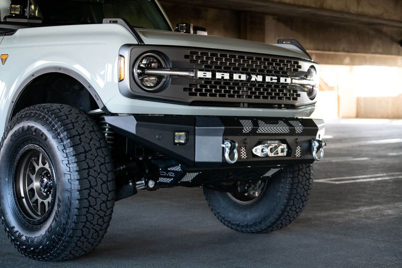 Load image into Gallery viewer, DV8 Offroad 2021+ Ford Bronco Front Bumper Winch Capable w/ Optional Bull Bar/Aux Light Opening
