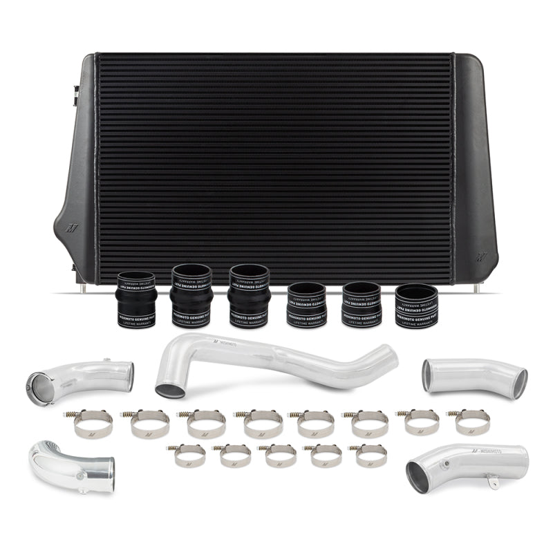 Load image into Gallery viewer, Mishimoto 17-19 GM L5P Duramax Intercooler Kit - Black w/ Polished Pipes
