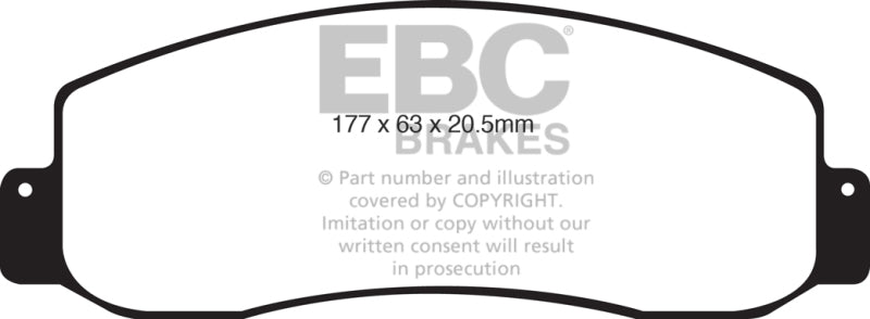 Load image into Gallery viewer, EBC 05-07 Ford F250 (inc Super Duty) 5.4 (2WD) Ultimax2 Front Brake Pads
