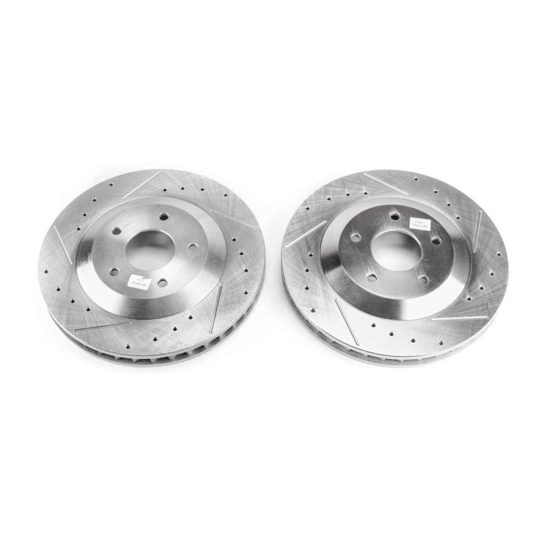 Load image into Gallery viewer, Power Stop 2004 Cadillac XLR Front Evolution Drilled &amp; Slotted Rotors - Pair
