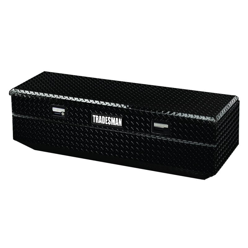 Load image into Gallery viewer, Tradesman Aluminum Flush Mount Truck Tool Box Full/Wide (36in.) - Black
