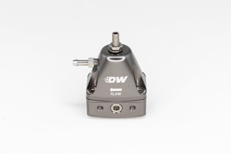 Load image into Gallery viewer, DeatschWerks DWR1000iL In-Line Adjustable Fuel Pressure Regulator - Titanium

